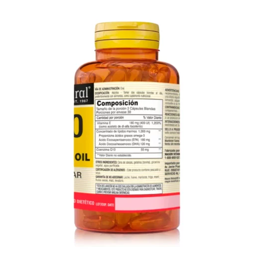 Coenzima Q10, Vitamina E & Omega 3 (60 Cápsulas Blandas)