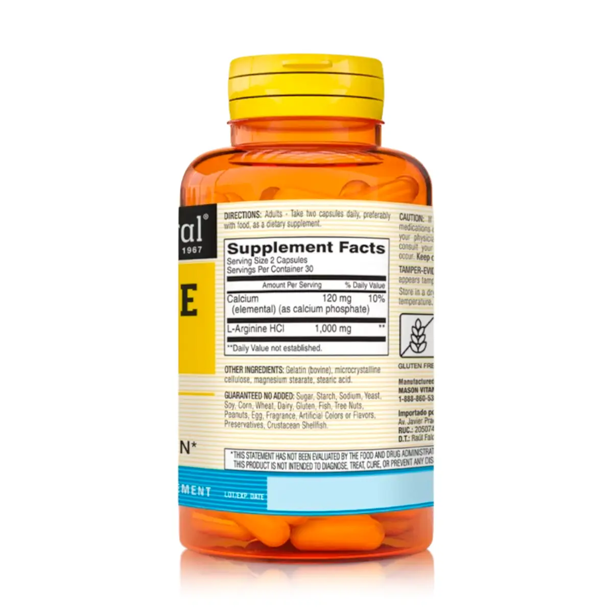 L-Arginina 500mg (60 Cápsulas)