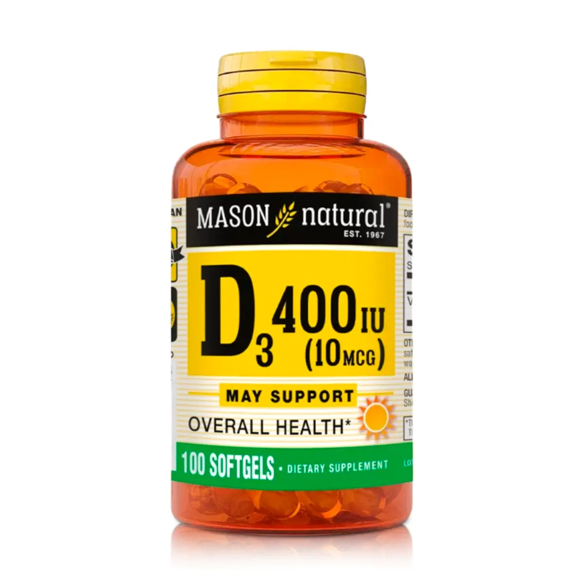 Vitamina D3 - 400 IU (100 Cápsulas Blandas)