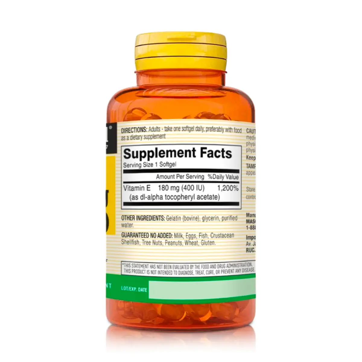 Vitamina E - 400 IU (100 Cápsulas Blandas) - Imagen 2