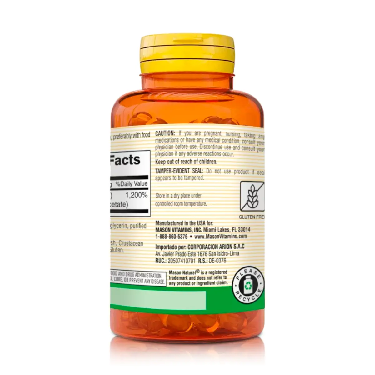Vitamina E - 400 IU (100 Cápsulas Blandas) - Imagen 3