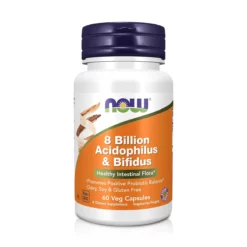 Probiótico 8 Billion Acidophilus & Bifidus (60 Cápsulas Veganas)
