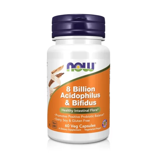 Probiótico 8 Billion Acidophilus & Bifidus (60 Cápsulas Veganas)