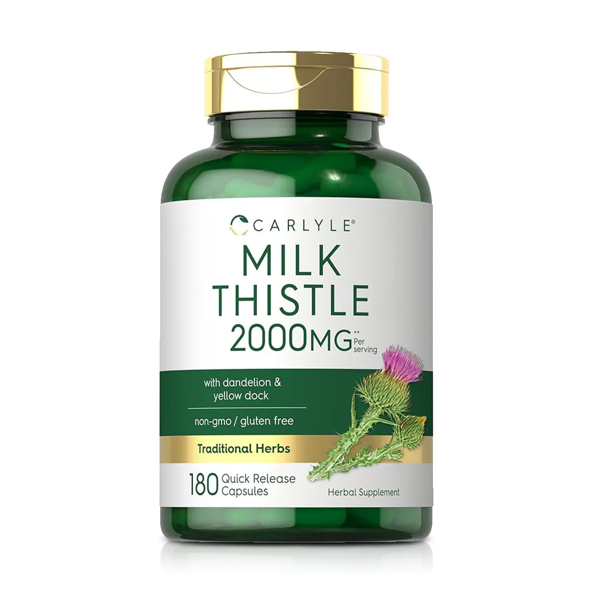 Milk Thistle 2000mg (180 Cápsulas) - Carlyle