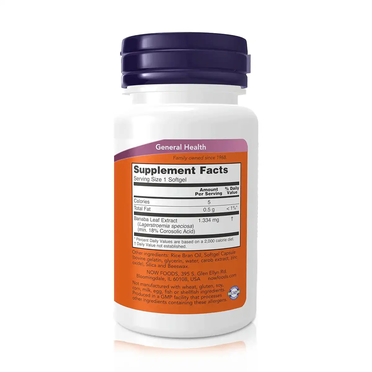 GlucoFit - Banaba Leaf 1,334 mg (60 Softgels) - Now Foods 2