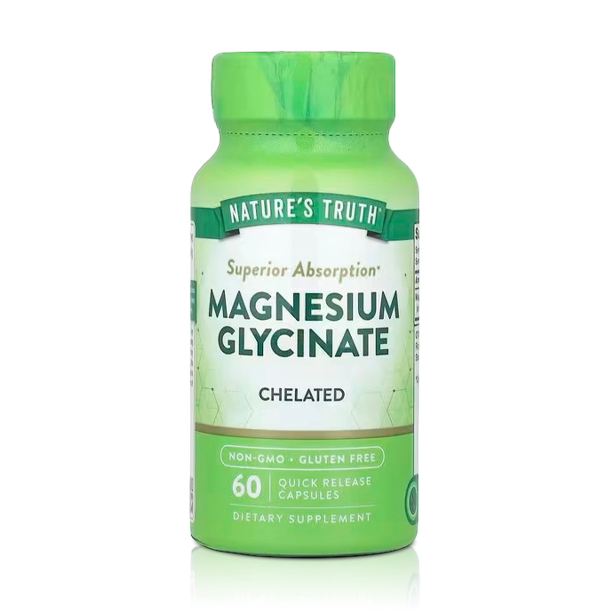 Glicinato de Magnesio 200mg (60 Cápsulas) - Nature’s Truth