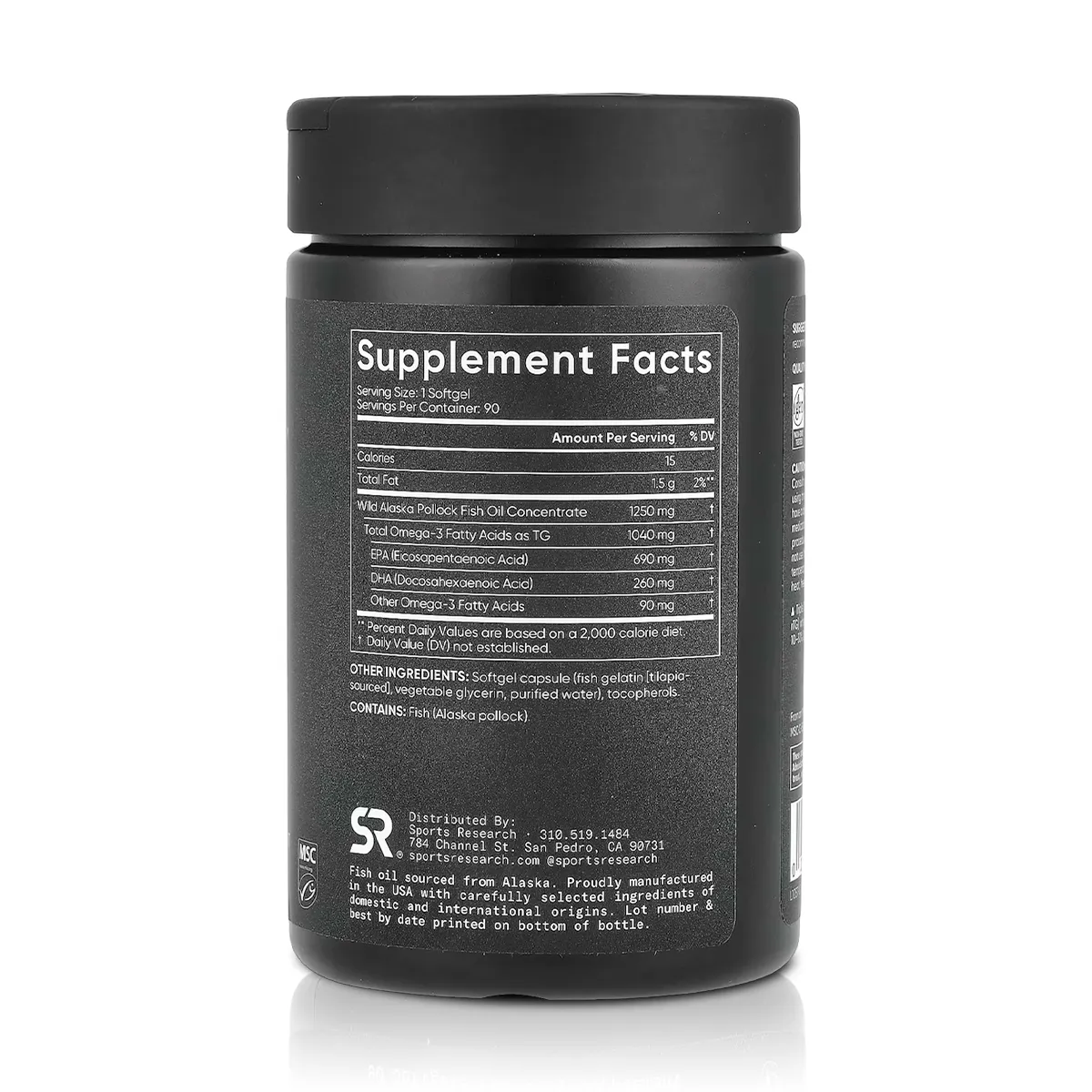 Aceite de pescado Omega-3 Triple Fuerza 1040mg (90 Softgels) – Sports Research