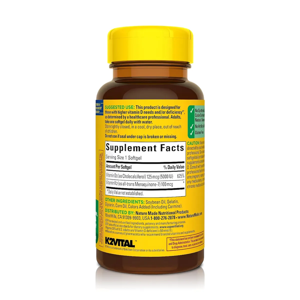 Vitamina D3 + K2 (30 Cápsulas) - Nature Made - Imagen 2