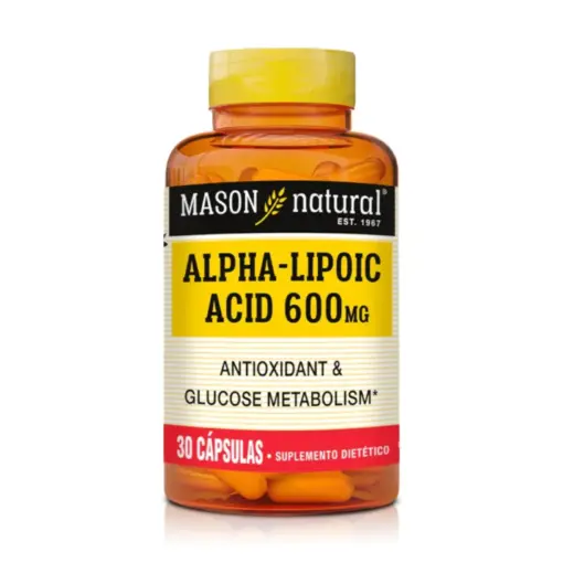 Ácido Alfa Lipoico 600 mg (30 Cápsulas) – Mason Natural