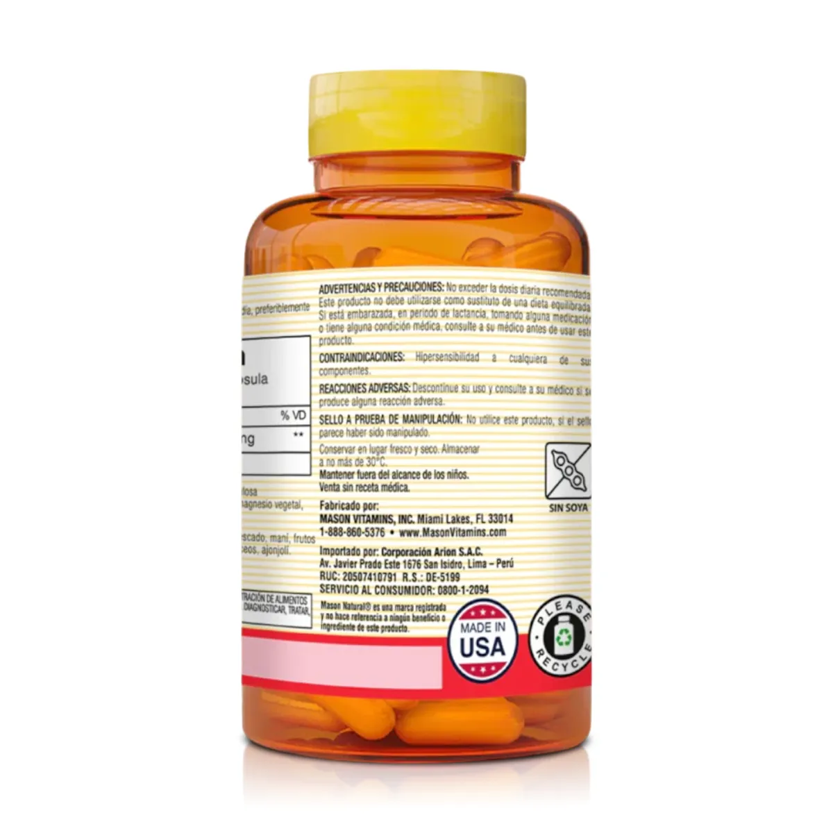 Ácido Alfa Lipoico 600 mg (30 Cápsulas) – Mason Natural