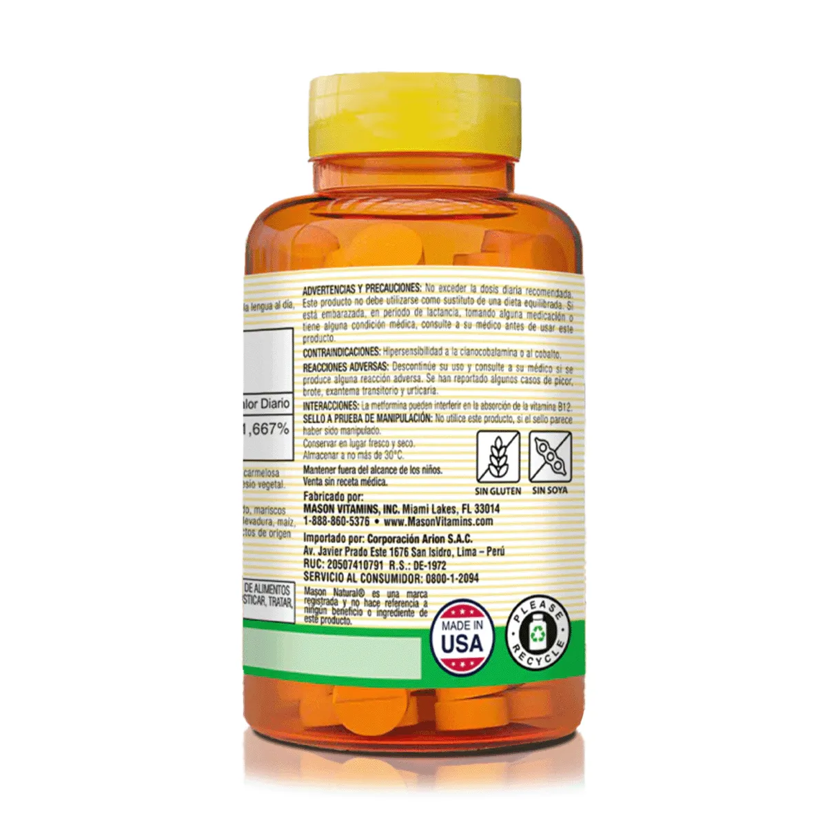 B-12 1000mcg (100 Tabletas Sublinguales) 2