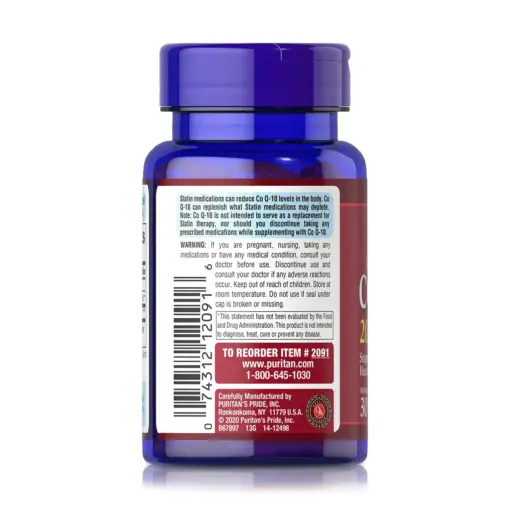 Coenzima Q-10 200 mg (30 Softgels) - Puritan’s Pride
