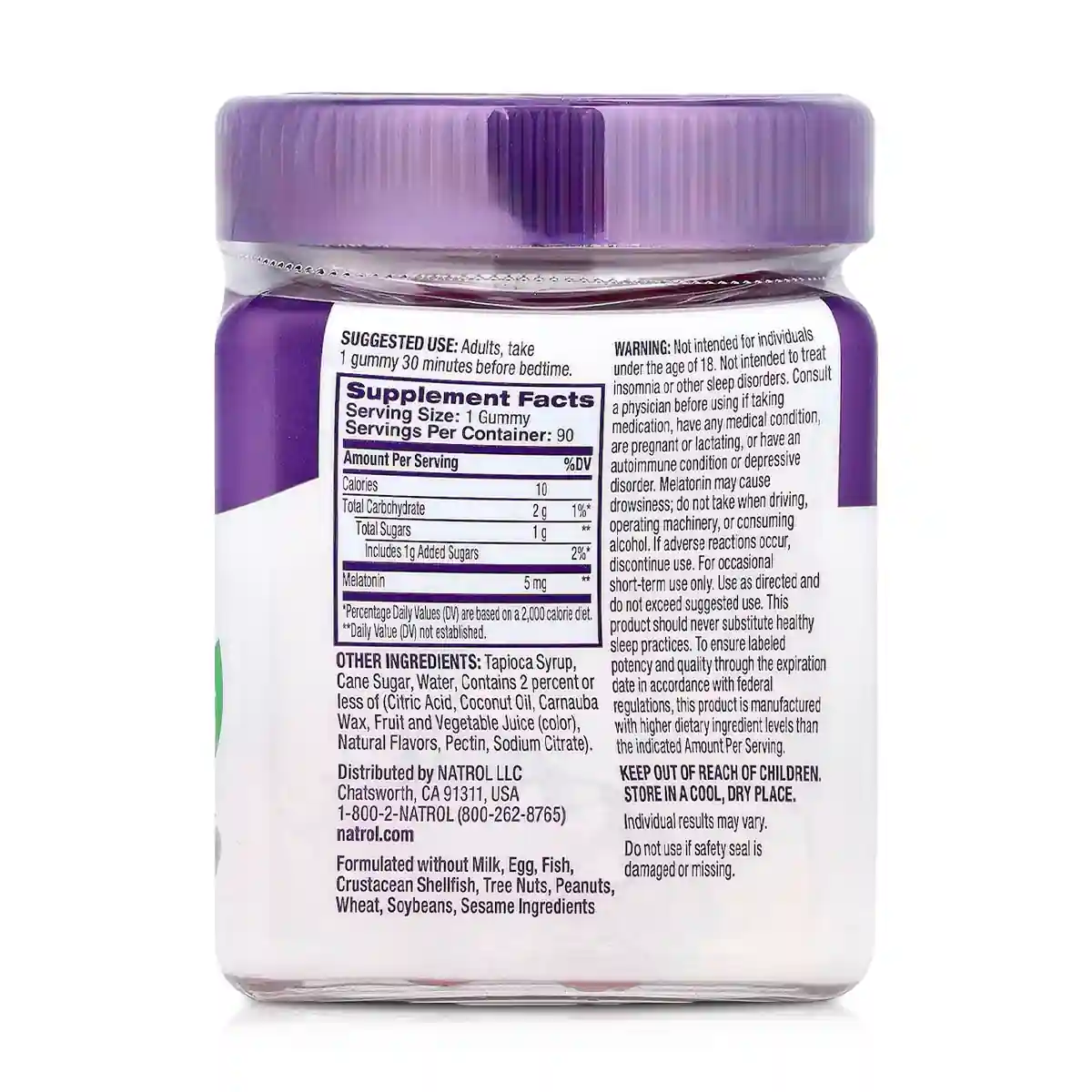 Melatonina en Gomitas 5 mg (90 Gomitas) - Natrol