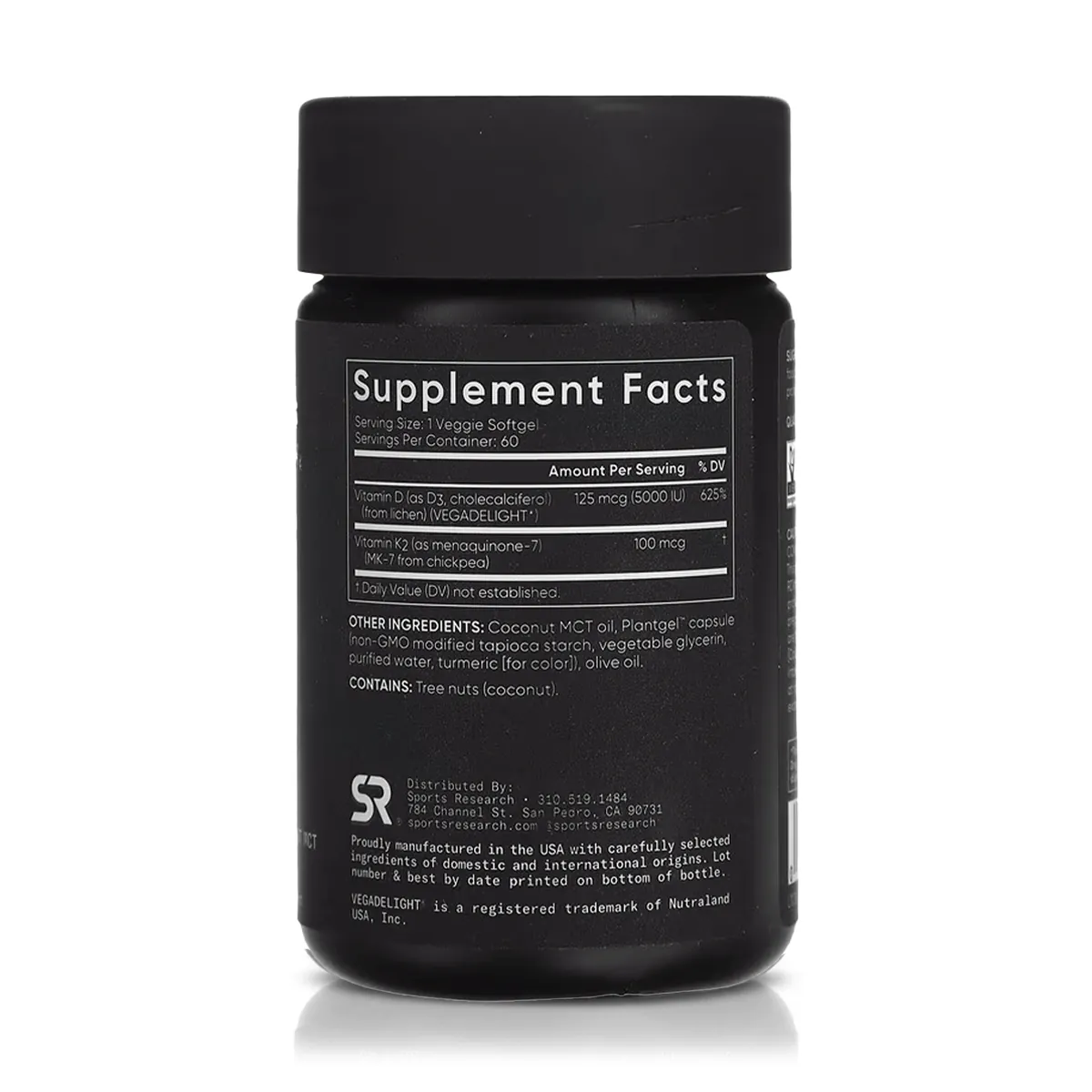 Vitamin D3 + K2 125 mcg/100 mcg (60 Cápsulas Blandas) - Sports Research