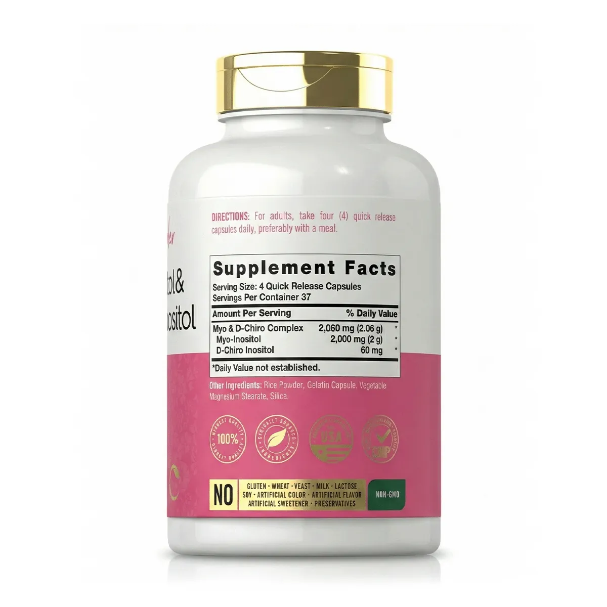 Myo-Inositol & D-Chiro Inositol 2060 mg (150 Cápsulas) - Carlyle