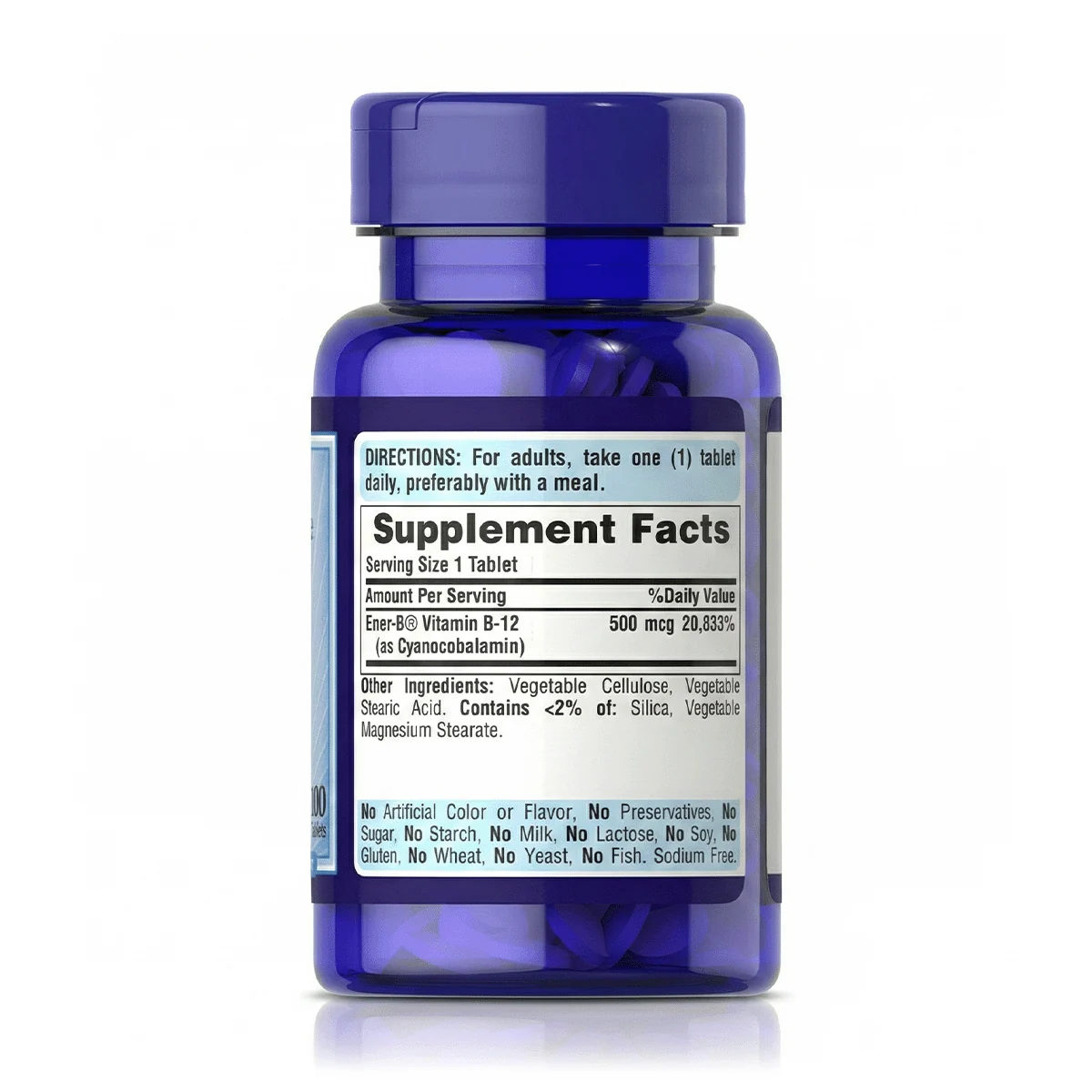 Vitamina B-12 500 mcg (100 Tabletas) - Puritan's Pride