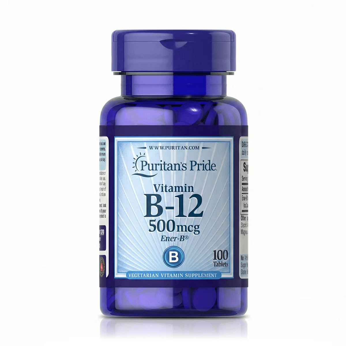 Vitamina B-12 500 mcg (100 Tabletas) - Puritan's Pride
