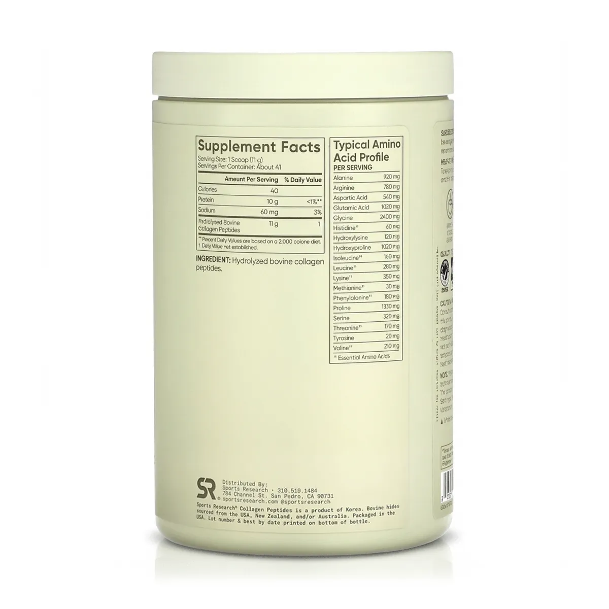 Péptidos de Colágeno en Polvo (454 g) - Sports Research