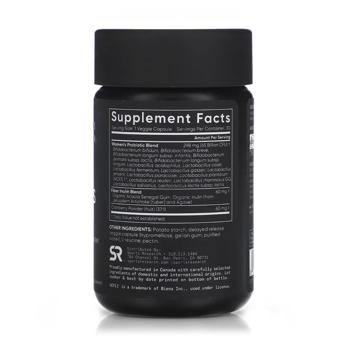 Women's Probiotics 65 Billion CFU & Cranberry (30 Cápsulas) - Sports Research