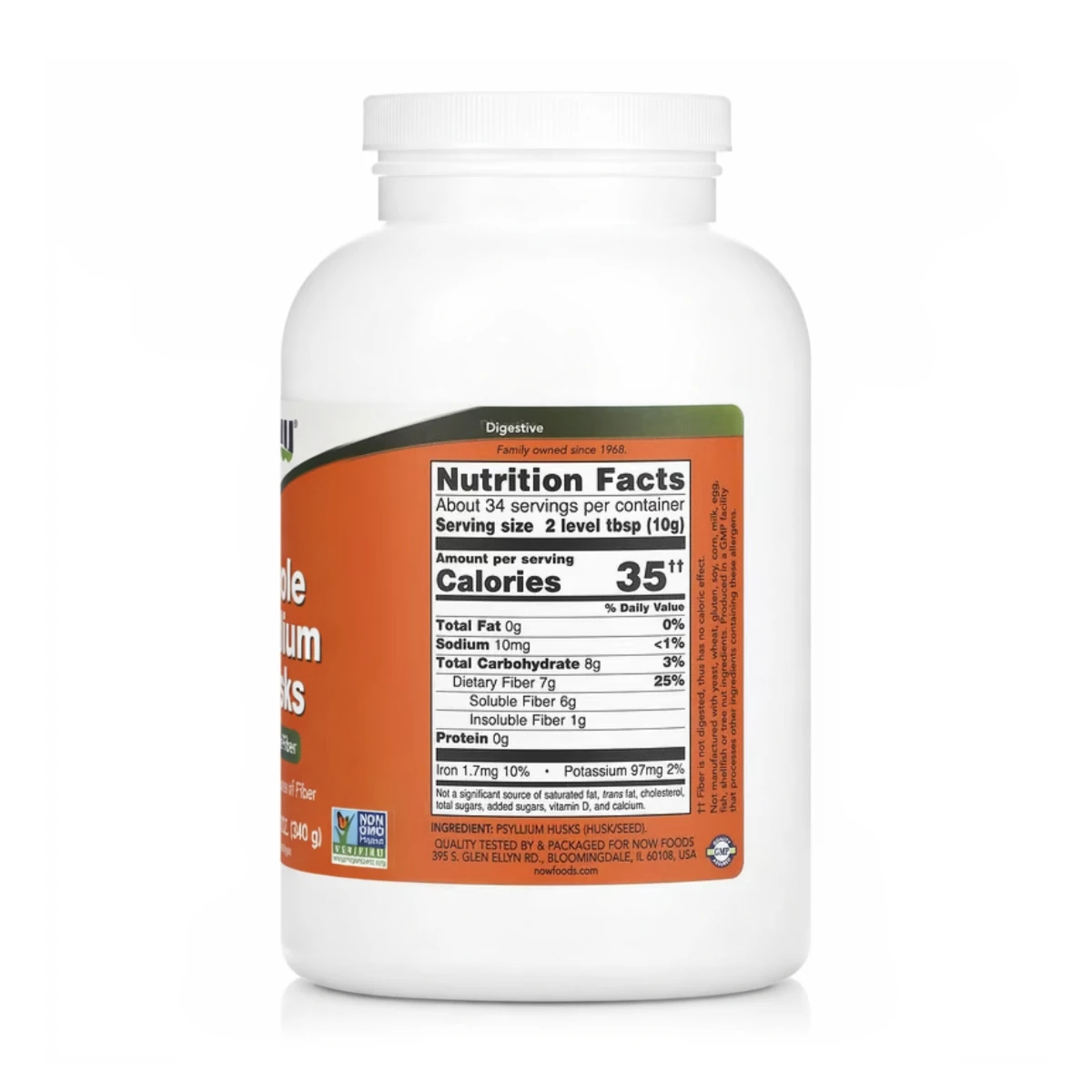 Whole Psyllium Husk (340 g) - NOW Foods - Imagen 2