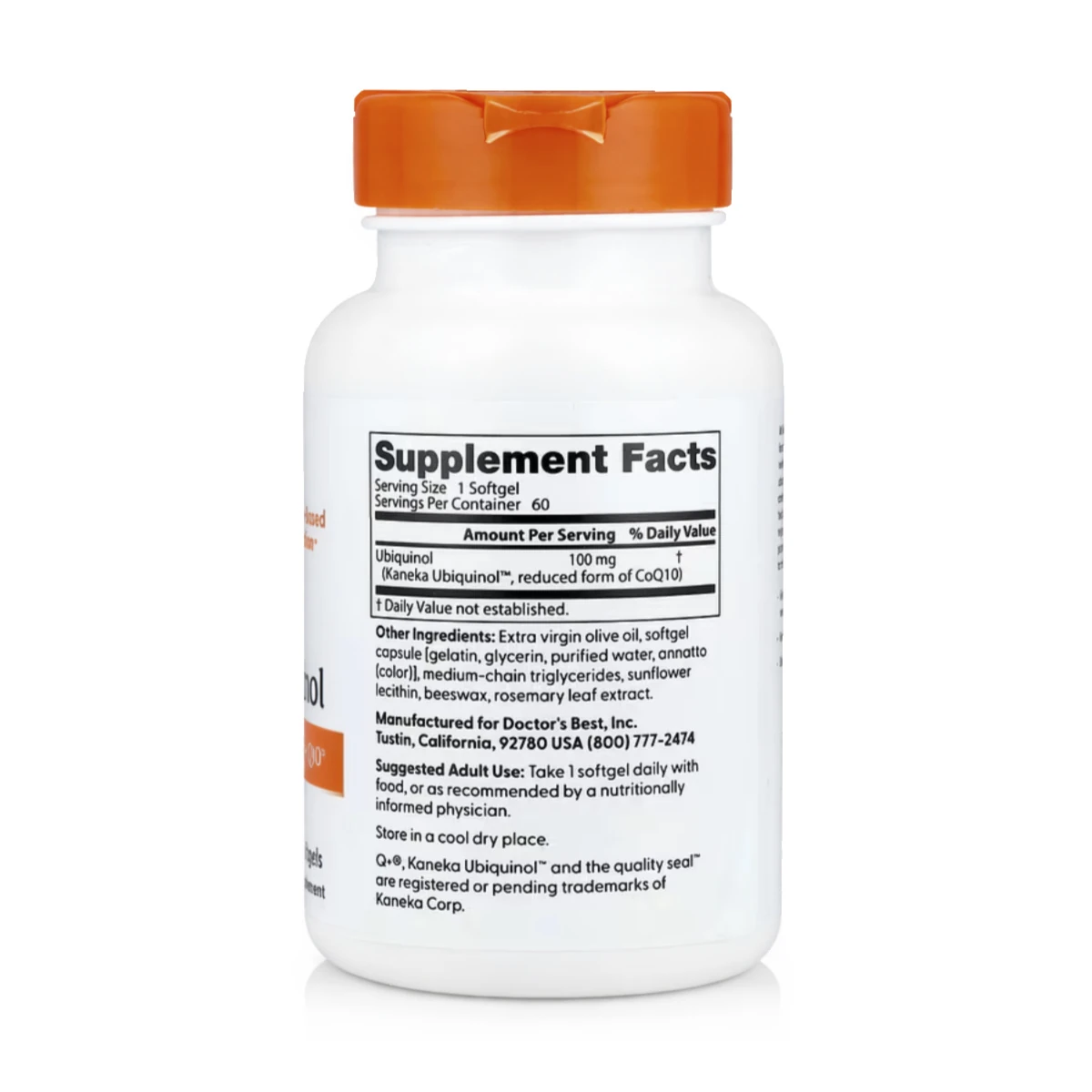 Ubiquinol 100 mg (60 Softgels) - Doctor's Best - Imagen 2