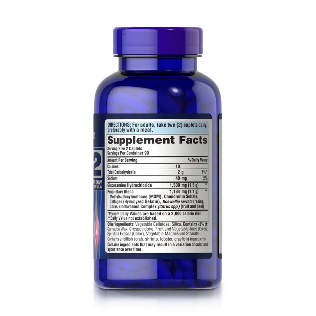 Glucosamina, Condroitina & MSM (90 Tablets) - Puritan's Pride - Imagen 2
