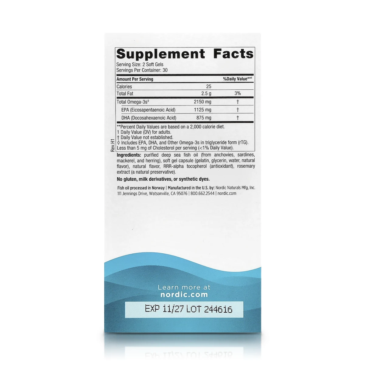 Ultimate Omega 2x 2150mg (60 Softgels) - Nordic Naturals - Imagen 2