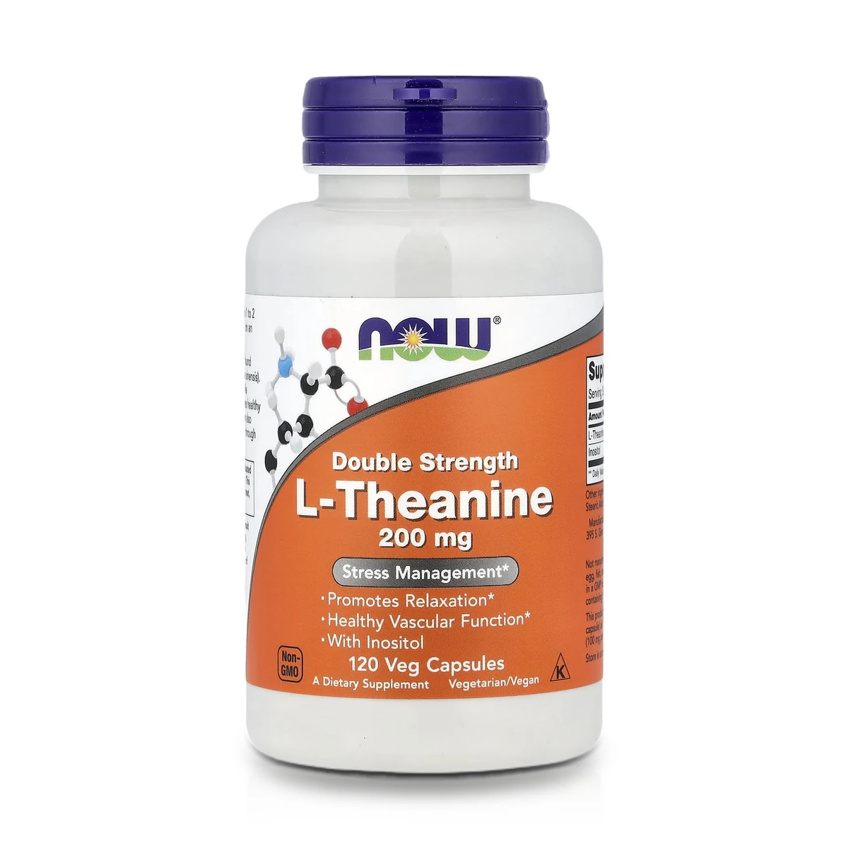L-Teanina 200 mg (120 Cápsulas) - NOW Foods