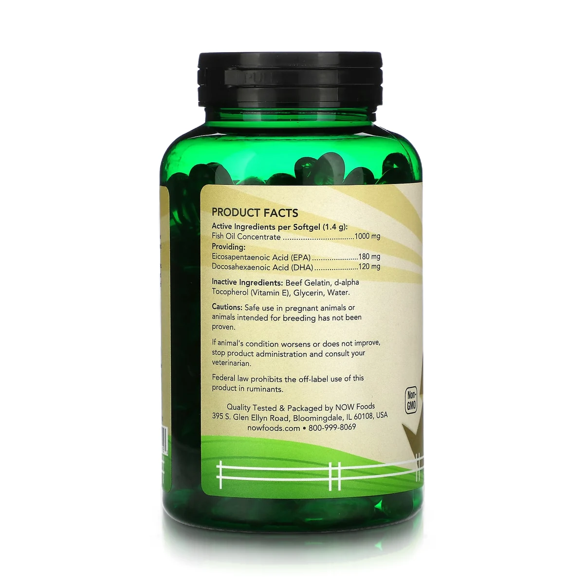 Omega 3 Mascotas 1000 mg (180 Softgels) - NOW Pets - Imagen 2