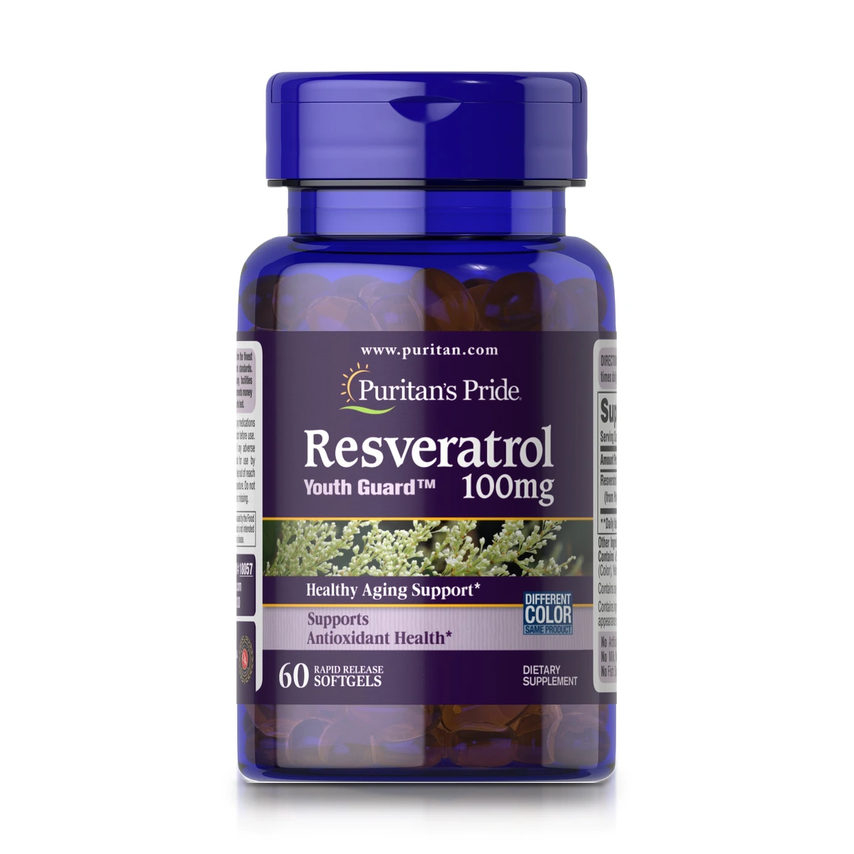 Resveratrol 100 mg (60 Softgels) - Puritan's Pride
