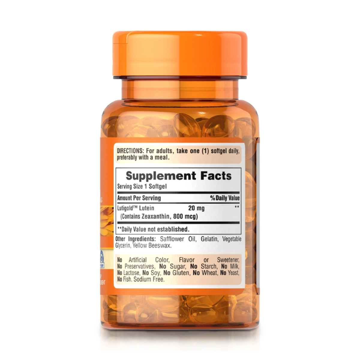 Luteína 20 mg + Zeaxantina 800 mcg (120 Softgels) - Puritan's Pride - Imagen 2