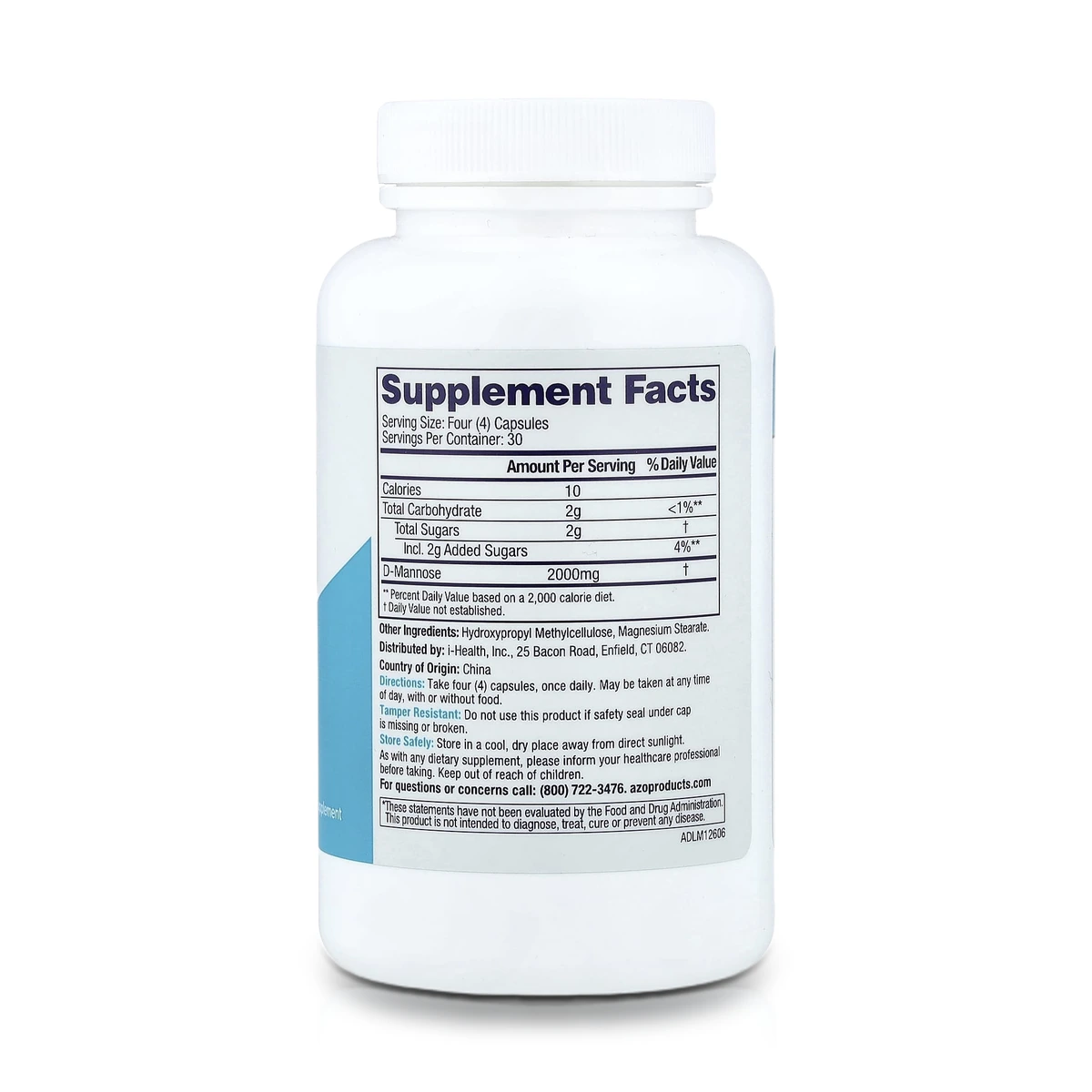 D-Mannose 2000 mg (120 Cápsulas) - AZO - Imagen 2