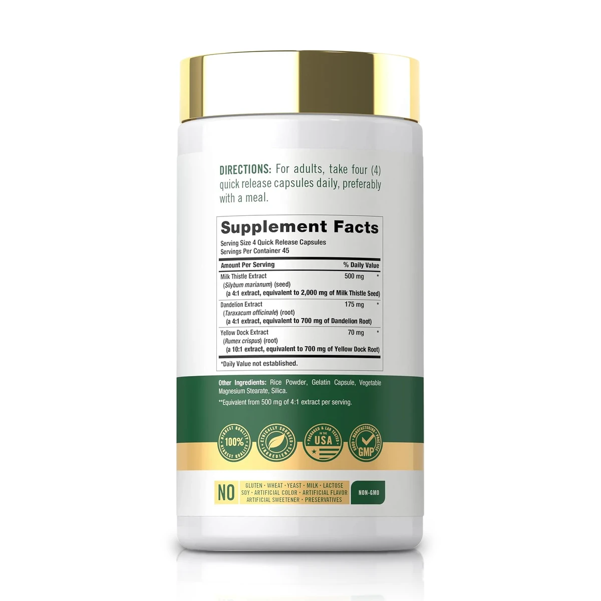 Milk Thistle 2000mg (180 Cápsulas) - Carlyle