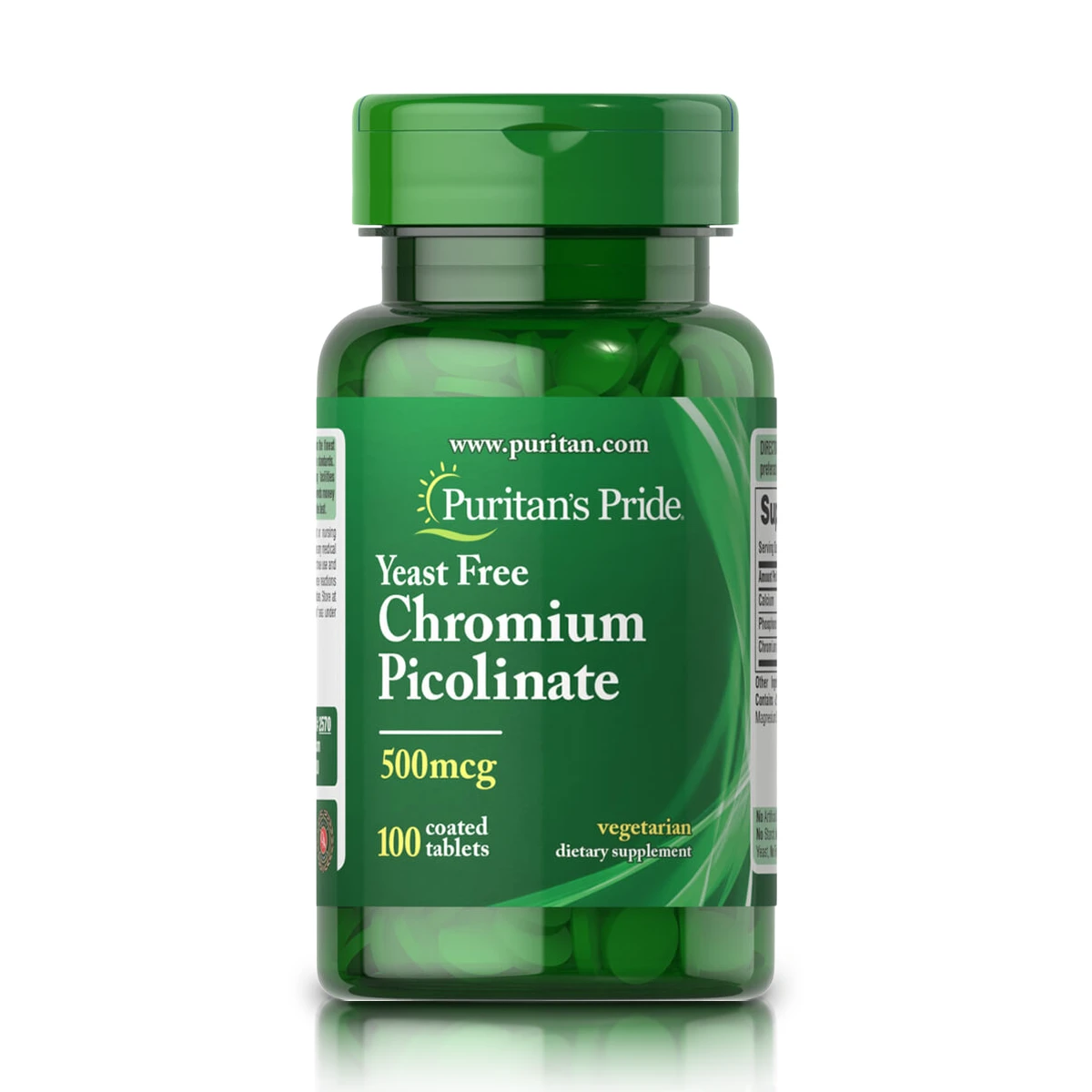 Picolinato de Cromo 500 mcg (100 Tabletas) - Puritan's Pride
