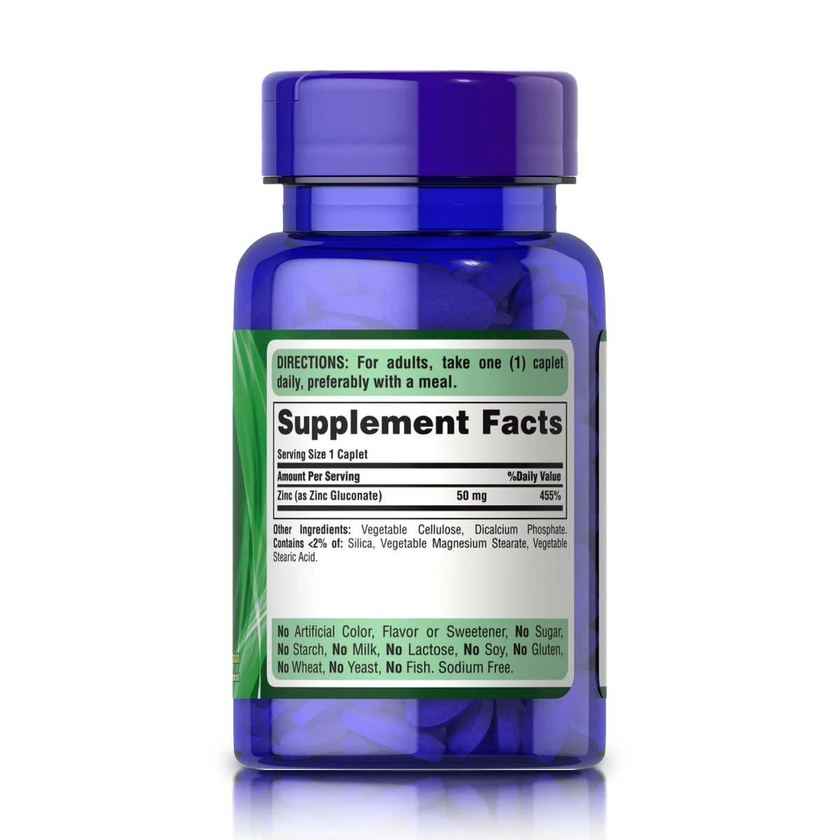 Gluconato de Zinc 50 mg (100 Tabletas) - Puritan's Pride