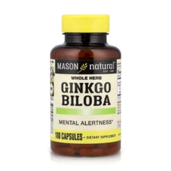 Ginkgo Biloba Hierba Entera 125 mg (180 Cápsulas) - Mason Natural