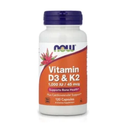 Vitamina D3 + K2 1000 IU / 45 mcg (120 Cápsulas) - NOW Foods