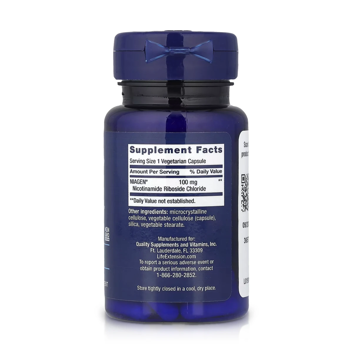 NAD+ Regenerador Celular 100 mg (30 Cápsulas) - Life Extension